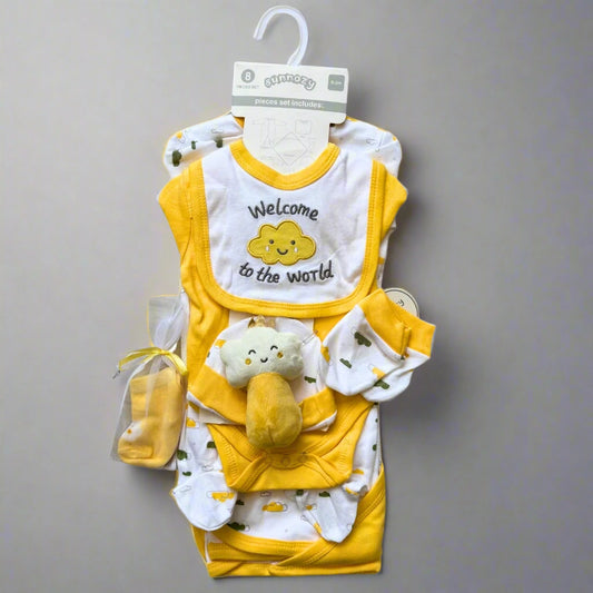 Unisex Baby 8-Piece “Welcome to the World” Starter Set
