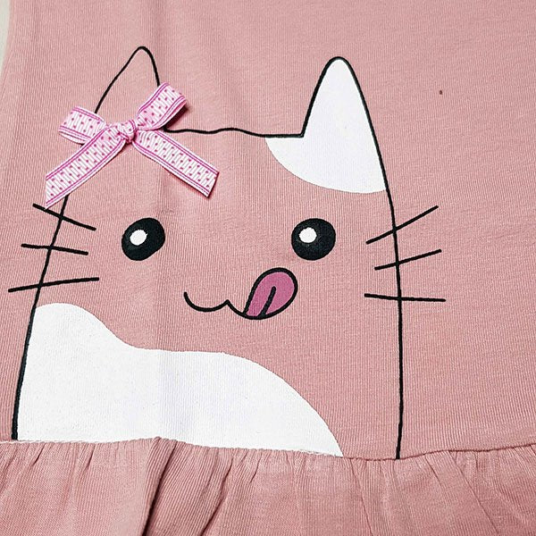 Cotton Frock Kitty Clothing Set