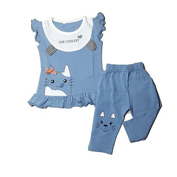 Cotton Frock Kitty Clothing Set