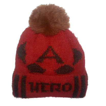 Printed woolen beanie hat winter