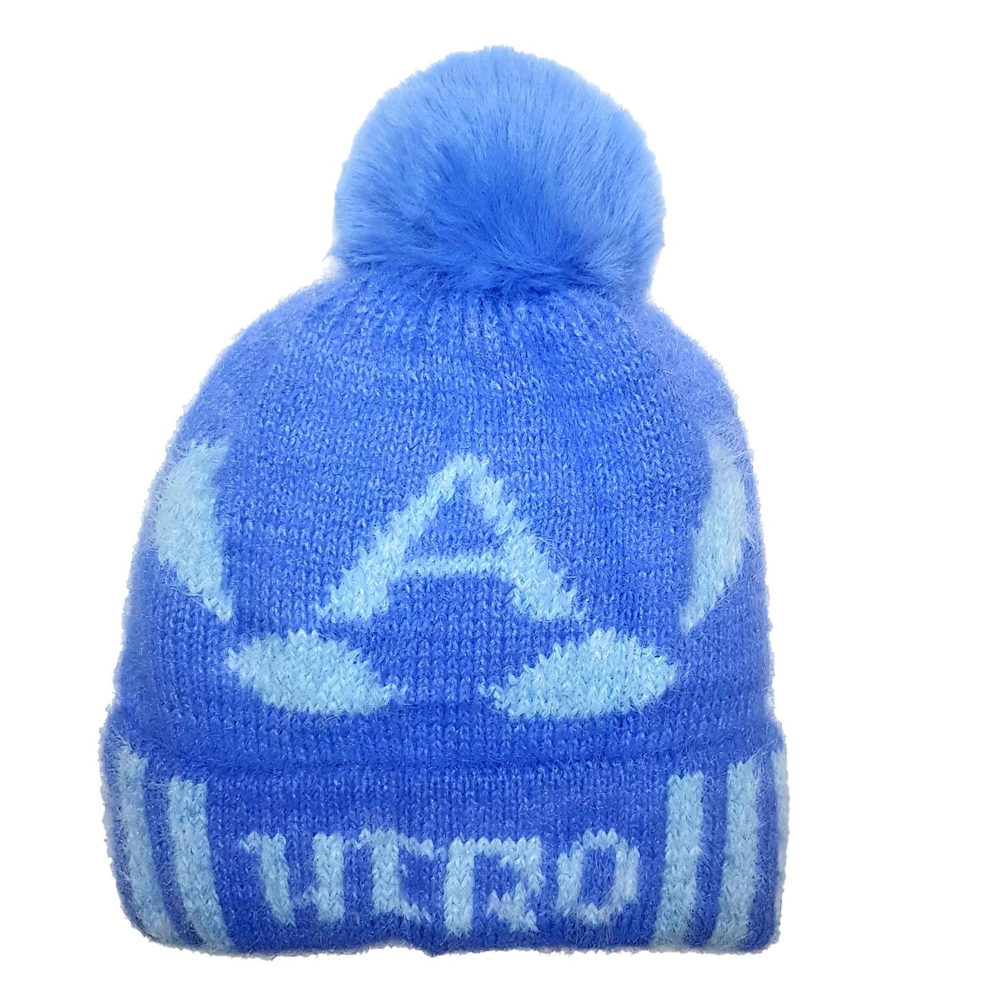 Printed woolen beanie hat winter