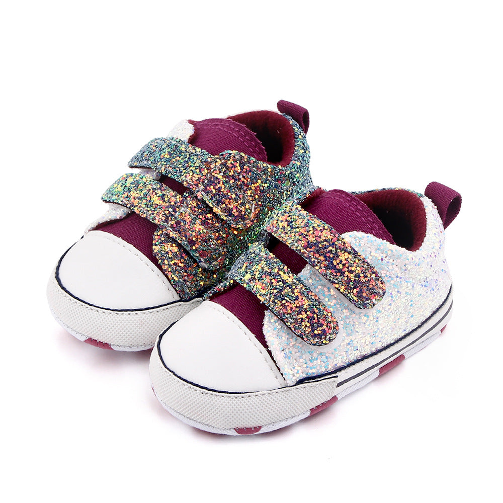 Newborn Girls Brand Infant Crib Shoes Sparkling and Soft Infant Footwear Alaya Junior