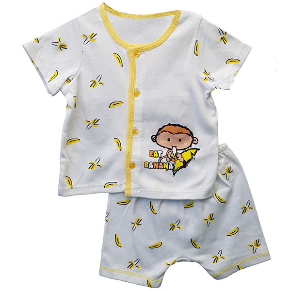 Banana Monkey Shirt Short Set -Summer