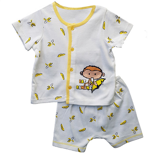 Banana Monkey Shirt Short Set -Summer